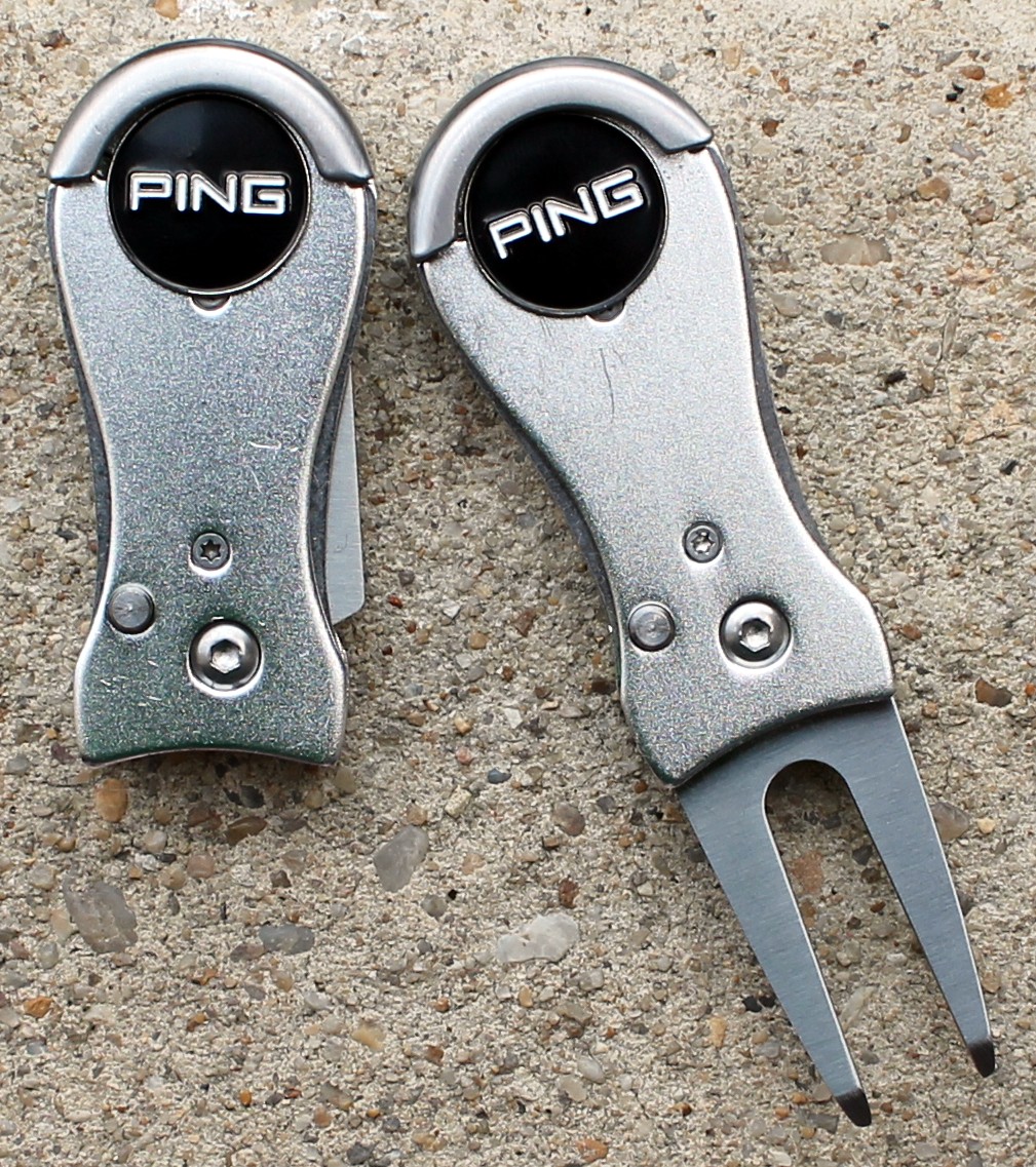 NEW Ping Golf Ball Marker With Switch Blade Divot Tool Black